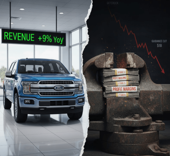 BREAKING ANALYSIS: Ford Q3 Revenue Beat Masks Tariff Pain as Loan Loss Fears Explode